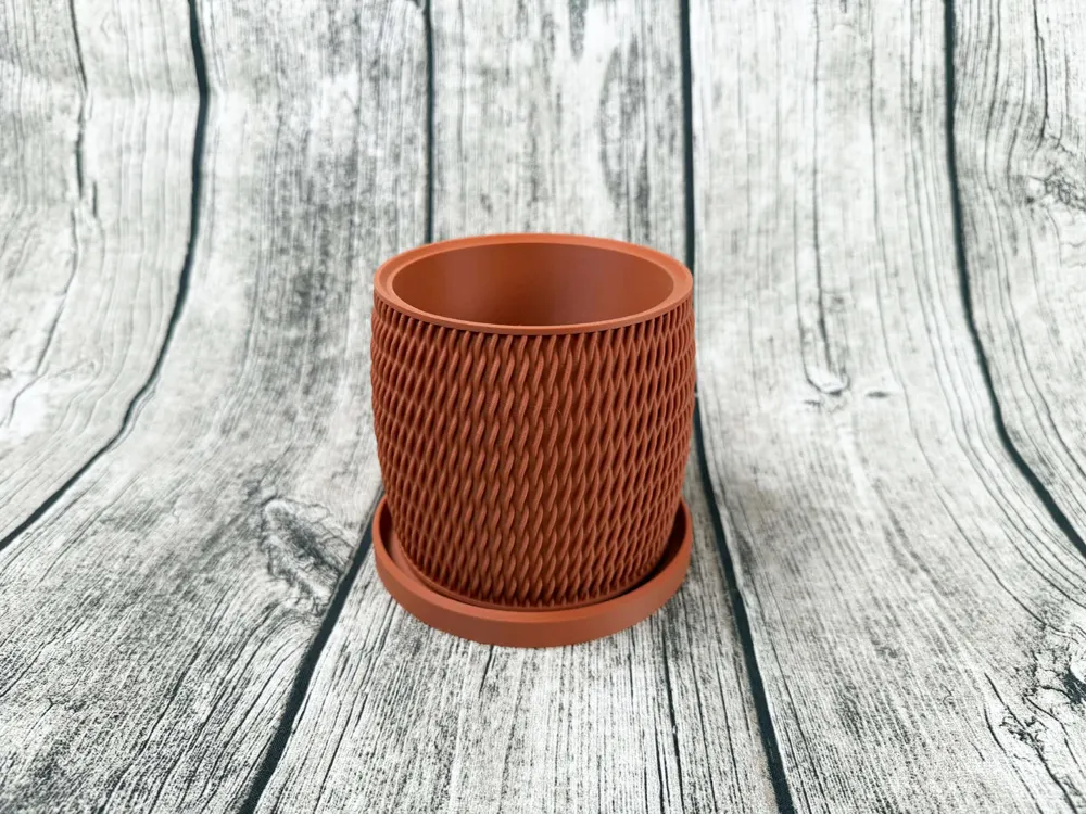 Basket Planter with drip tray - Free 3D Print Model - MakerWorld