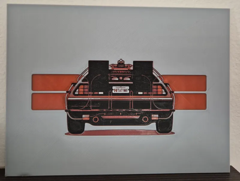 DeLorean BTTF HueForge