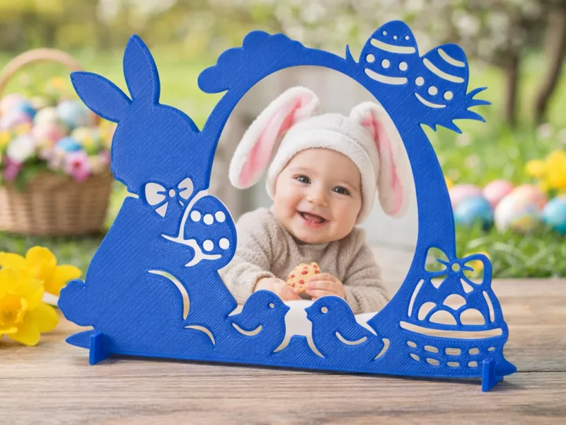 Easter bunny baby photo frame