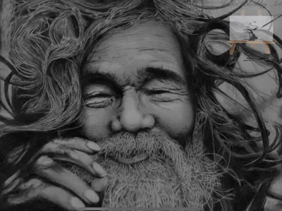 Drawing of Old Man