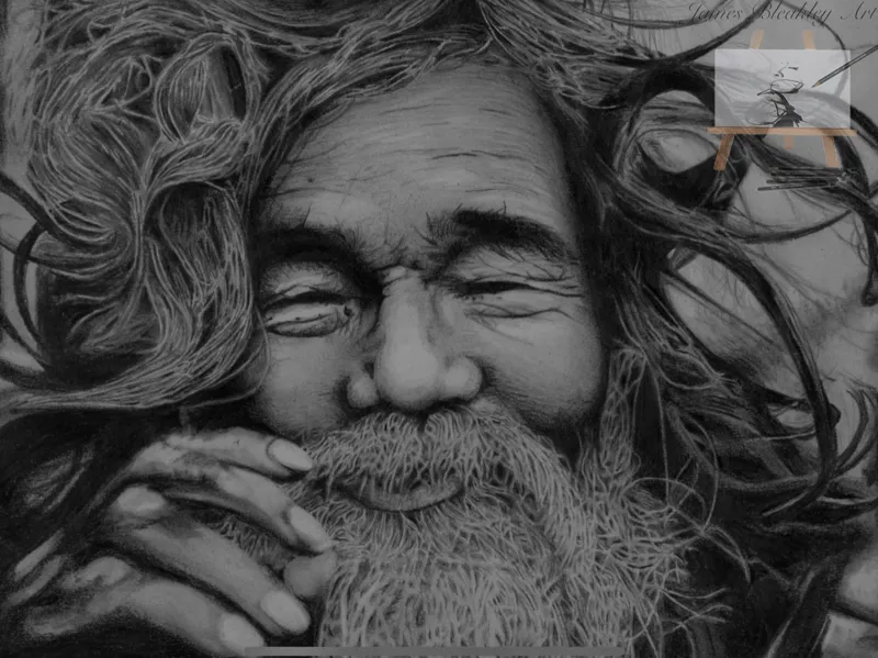 Drawing of Old Man