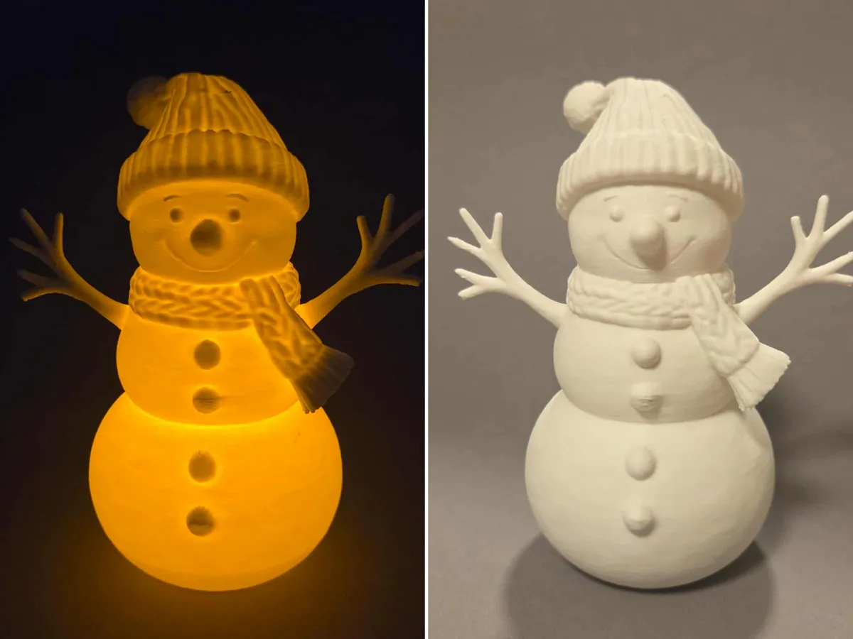 Glowing Christmas Snowman - Free 3D Print Model - MakerWorld