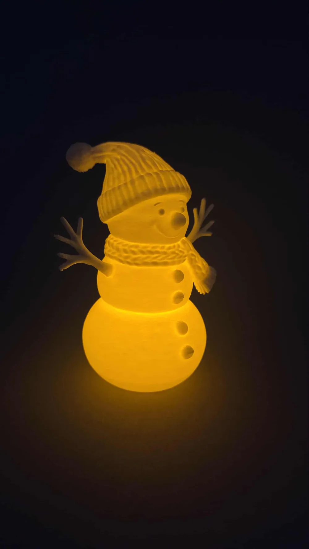 Glowing Christmas Snowman - Free 3D Print Model - MakerWorld