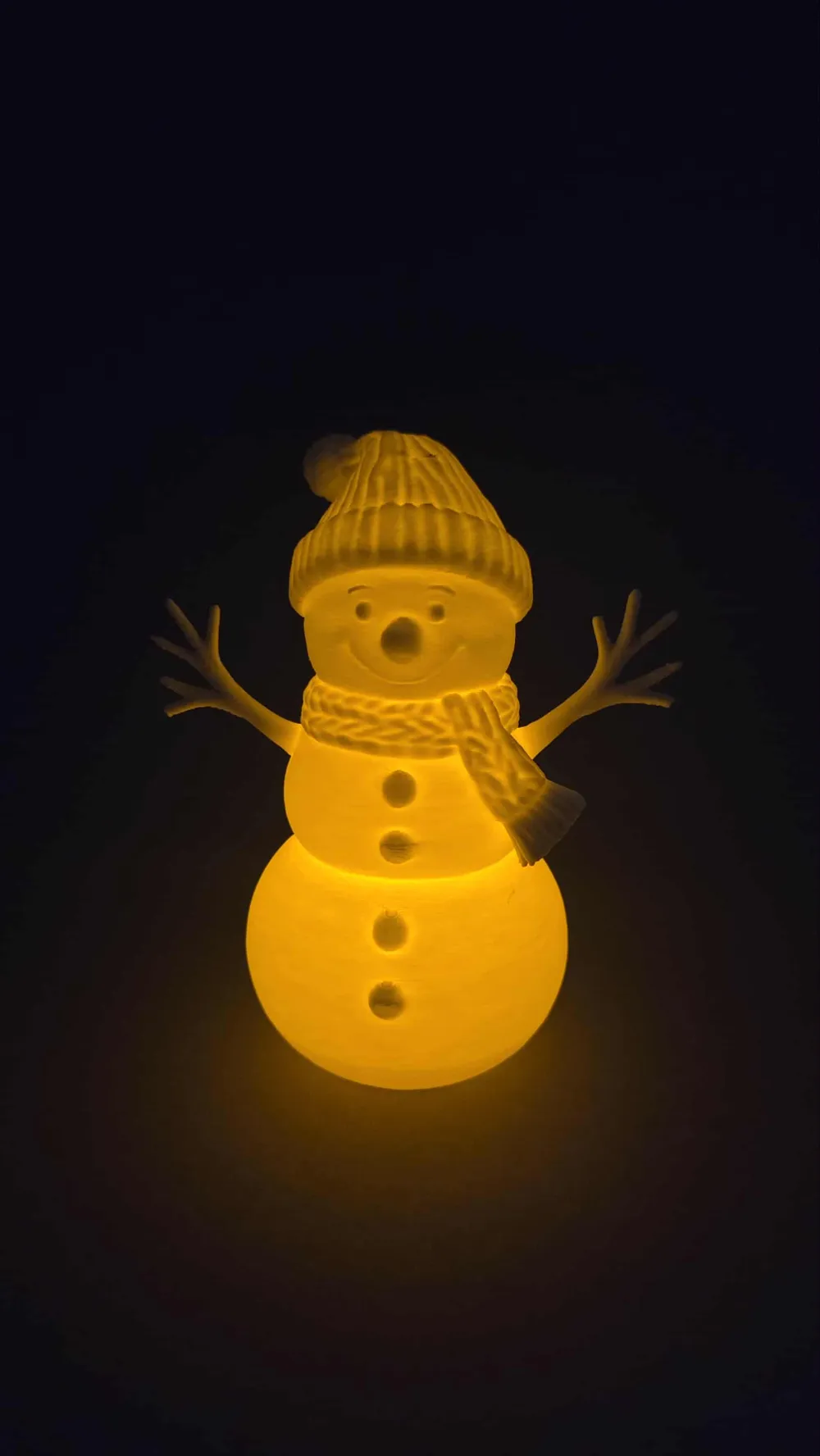 Glowing Christmas Snowman - Free 3D Print Model - MakerWorld
