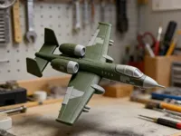 Figurine chibi avion A-10 Warthog avec socle — photo 2