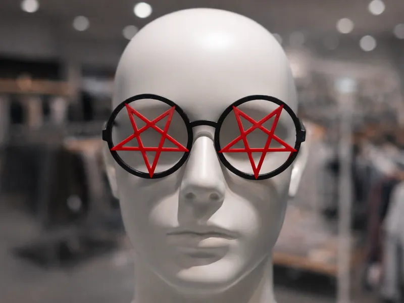 Pentagramm Brille Metal Gothic Festival OZZY Style