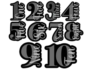 Number Cookie Cutters 1-10