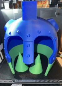 0.2mm layer, 2 walls, 7% infill Full Sized Helmet Cuts
