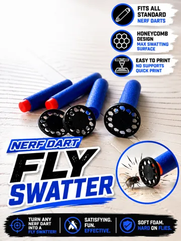 Letrero o emblema decorativo: Nerf Dart Fly Swatter — vista de referencia 2