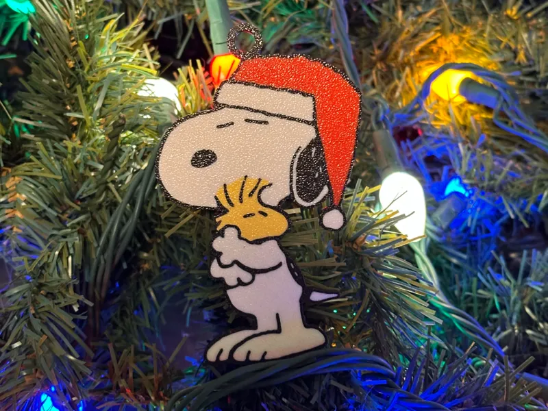 Snoopy Hugging Woodstock Christmas Ornament