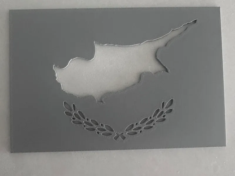 Cyprus Flag Stencil