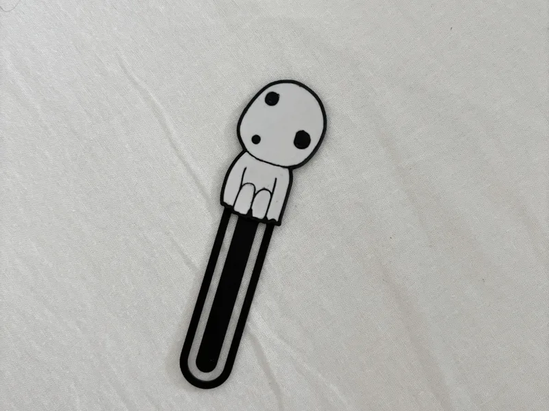 Kodama Forest Spirit Bookmark – Ghibli Inspired
