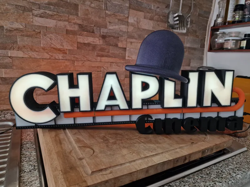 Charlie Chaplin cinema sign