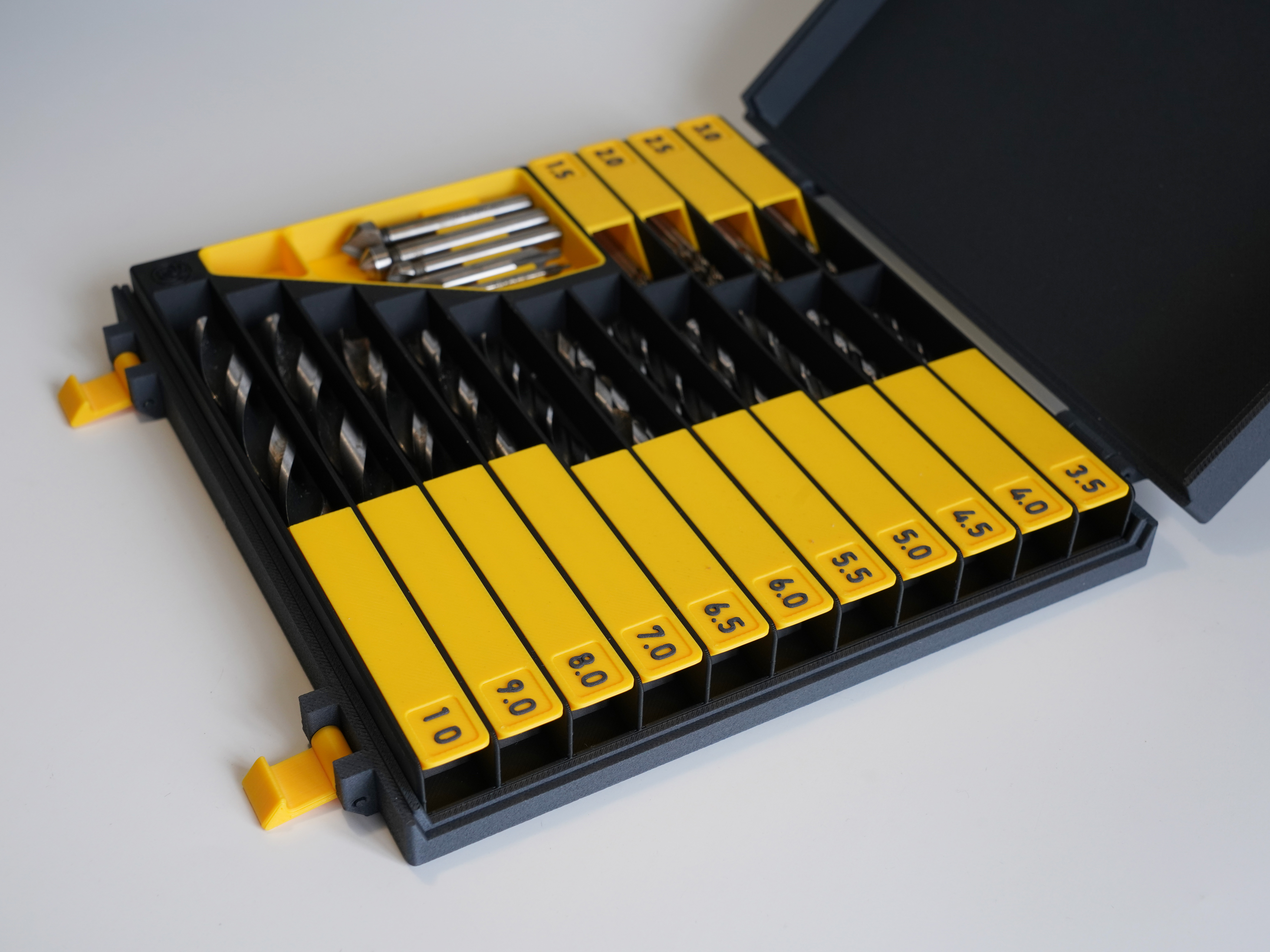 Miniatura 1 do modelo 3D Drill Bit Organizer|Standard|钻头收纳盒|钻头整理盒|便携钻头盒|