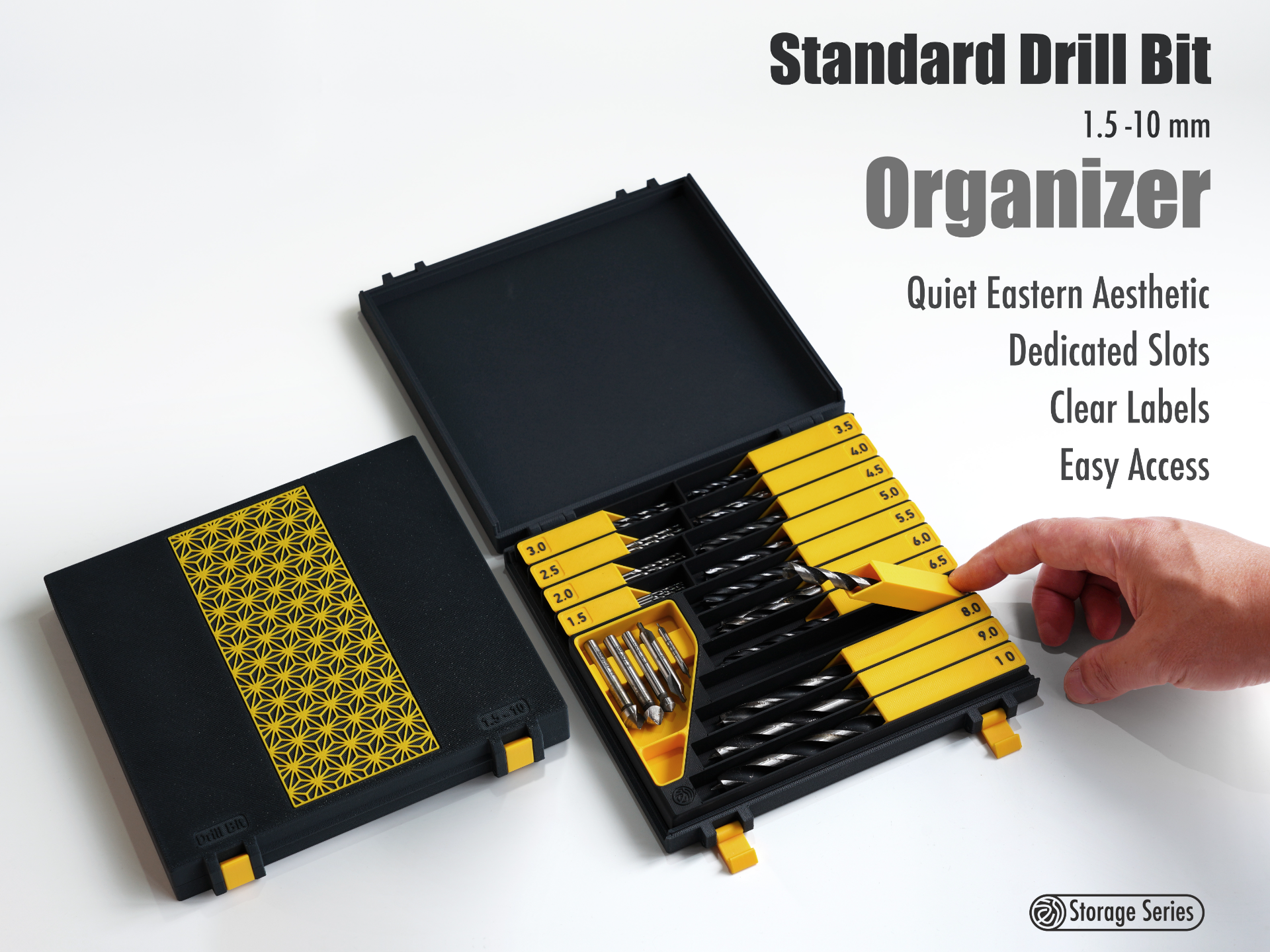 Drill Bit Organizer|Standard|钻头收纳盒|钻头整理盒|便携钻头盒|