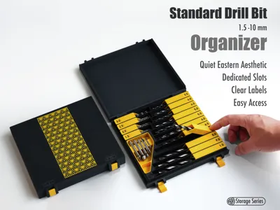 Drill Bit Organizer|Standard|Drill Bit Storage Box|Drill Bit Organizer|Portable Drill Bit Box|