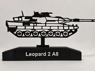 Leopard 2A8 Silhouette with stand