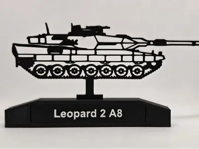 Leopard 2A8 Silhouette with stand