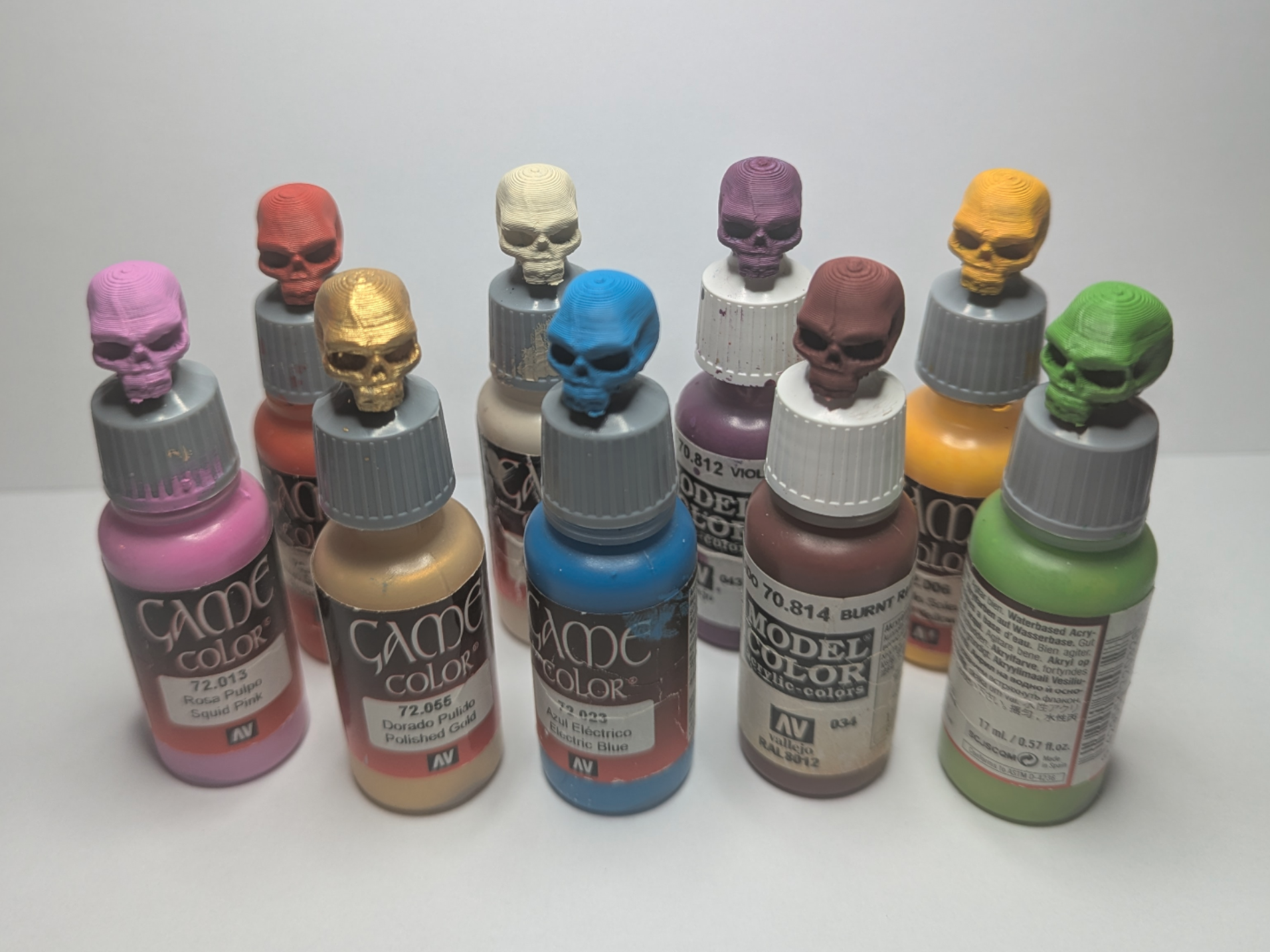 Dropper Bottle Swatch Skull Toppers