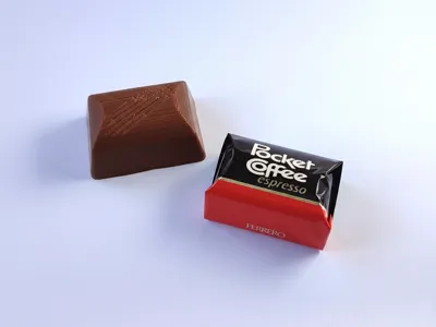 Pocket Coffee, keychain and fridge magnet
