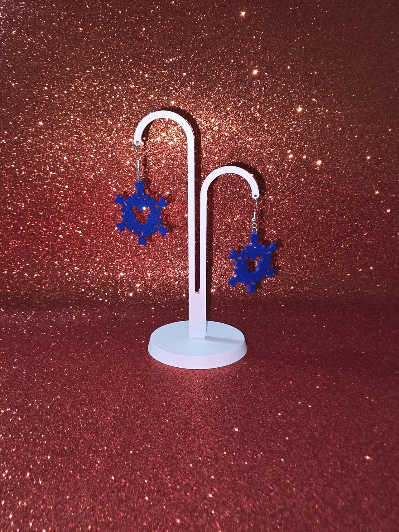Mickey snowflake earrings view 3