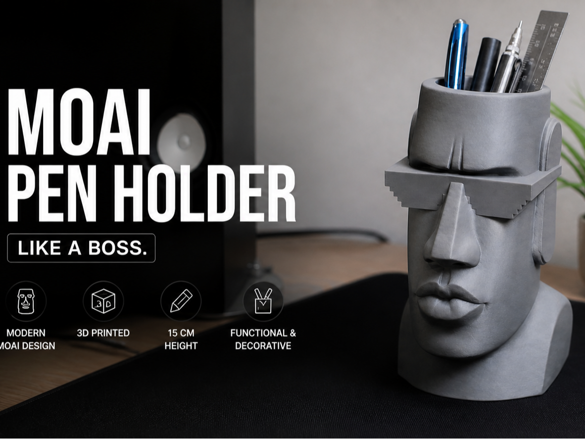 Moai Pen Holder – Like a Boss Desk Organizer