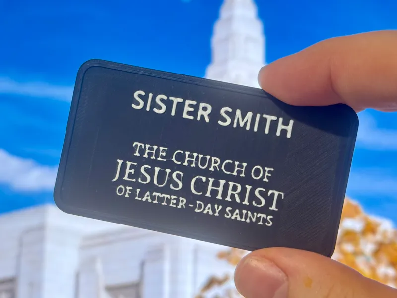 Mormon Missionary Name Badge - Fully Customisable!