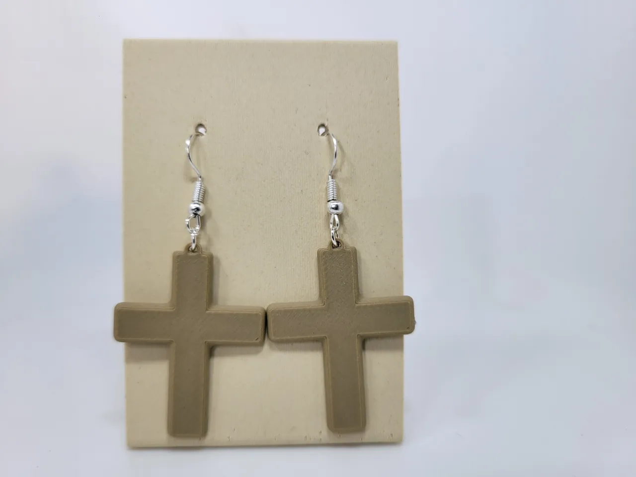 Cross earrings view 2