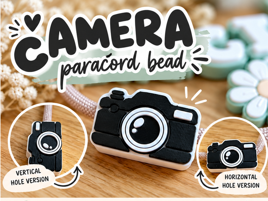 Camera Paracord Bead | 2 Hole Options - 1