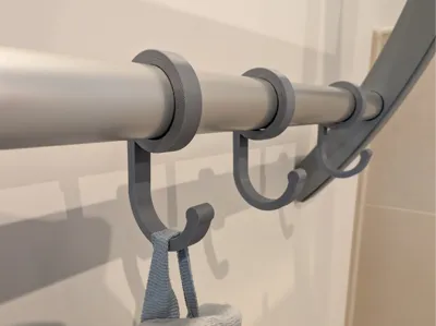 Towel hook for 25mm rod