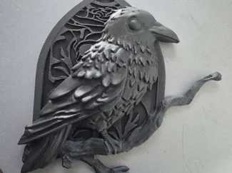 Velvet  Raven Wall Decor