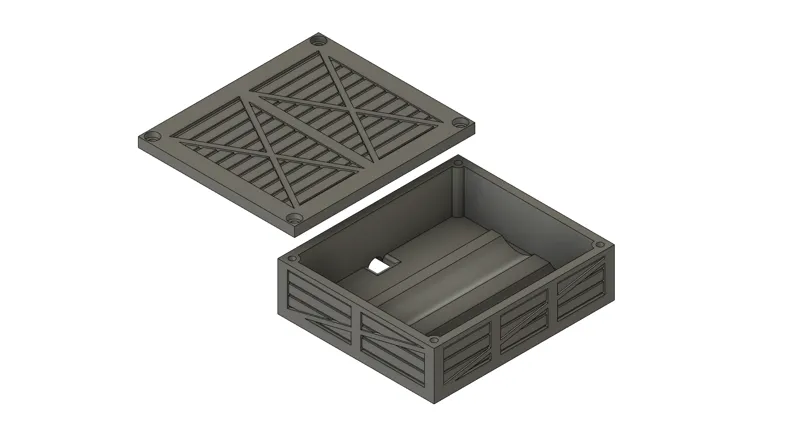 Battery box as wooden crate for rc