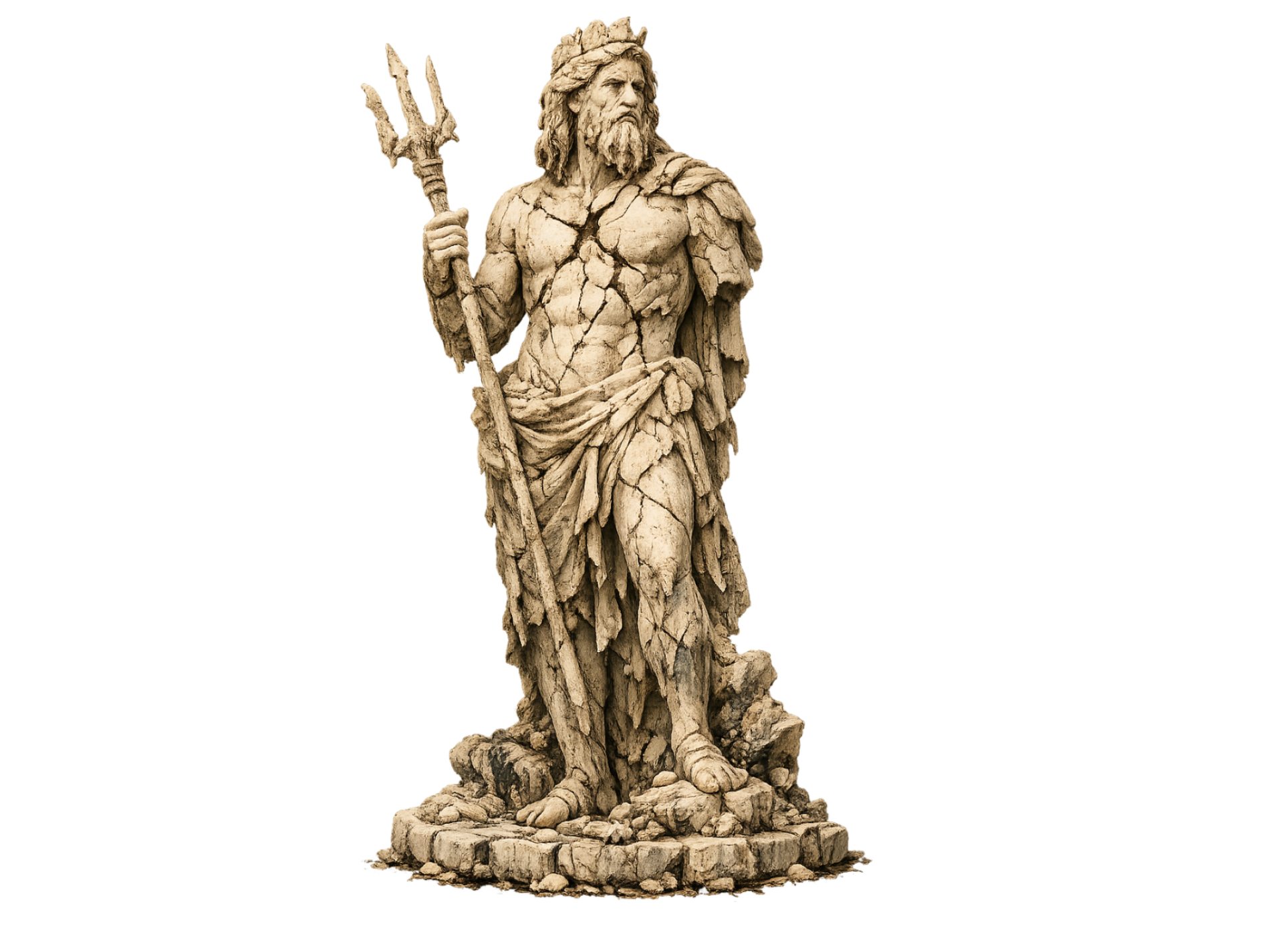 Poseidon greek statue Broken gods 6 of 10