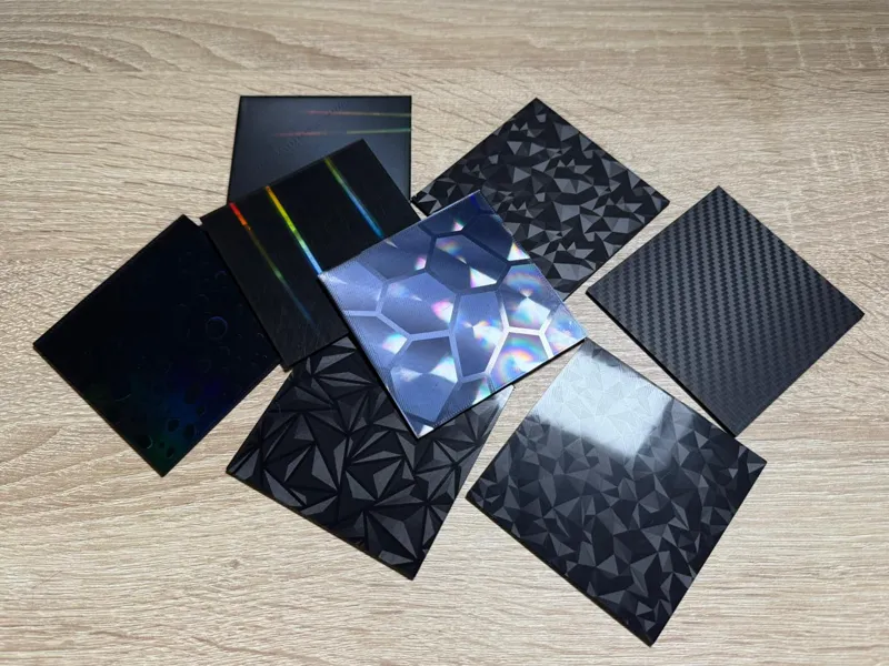 Test für Effekt Druckplatten Hologramm Platten