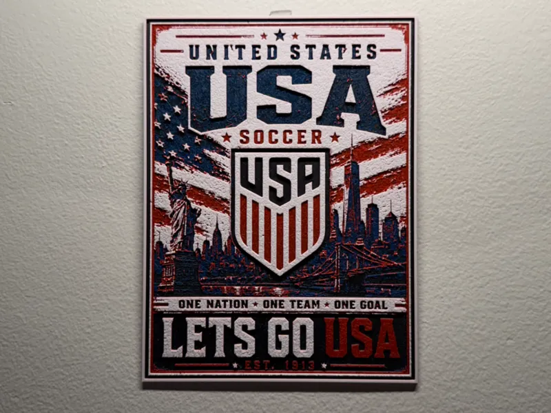 Team USA Soccer Poster Style HueForge