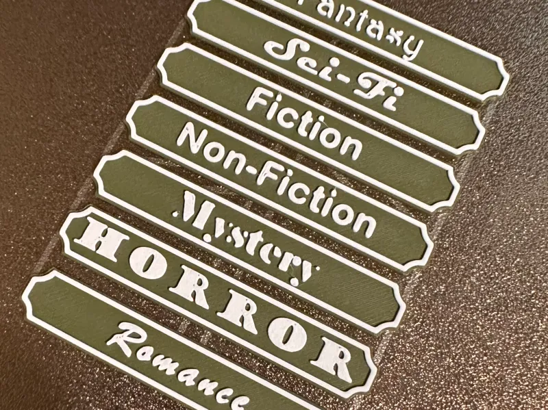 Book Shelf Labels