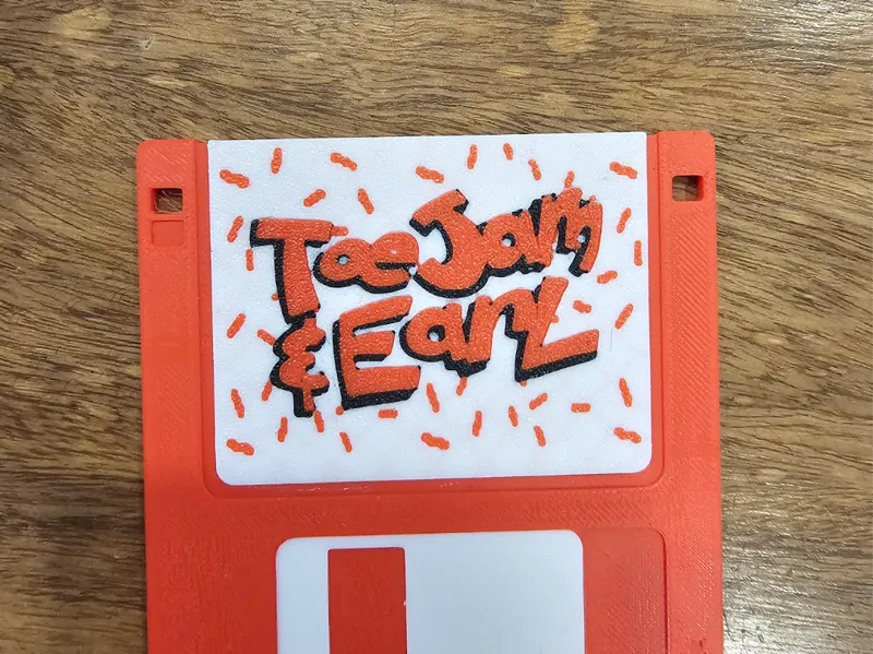 Floppy disk coaster - Toe Jam & earl