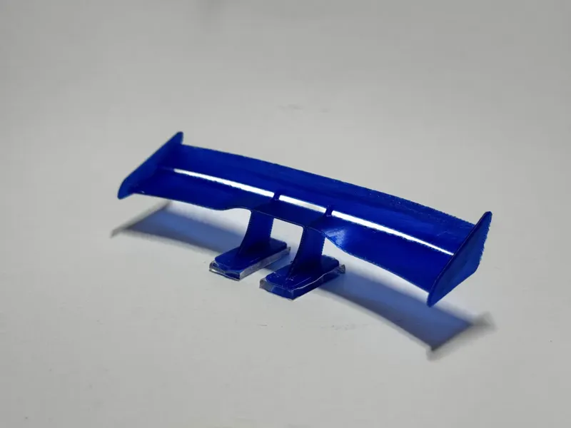 Mini car spoiler with dual wings