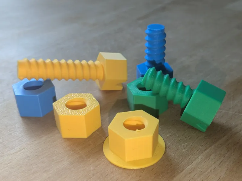 Bolts and Nuts for Hape Children's Toolbox