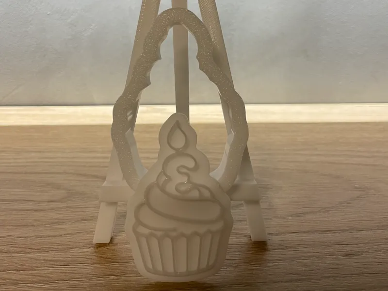 Birthday cupcake- number 3 - cookie cutter+stamp