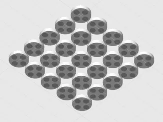 Magnet Adapter – 4 × 3x1mm into 1 × 10x2.5mm