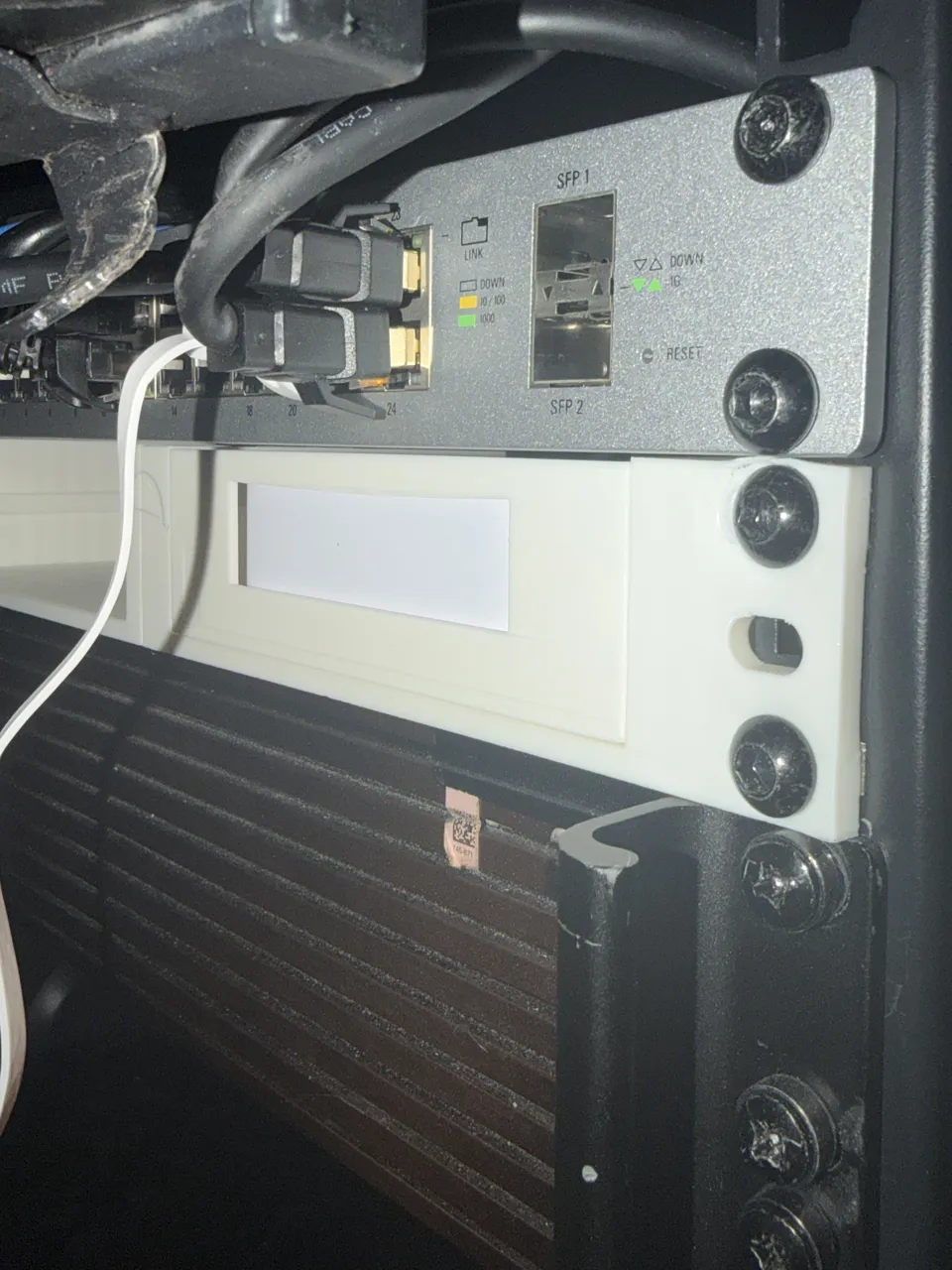 RackMod 1U Slide: Unifi UXG Lite (W/out USB Hole) view 4