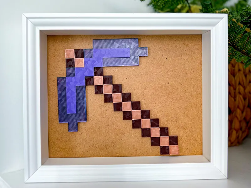 Minecraft Pickaxe Diorama Decor