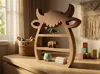 Tabletop Highland Cow Shelf - P1S / X1C / A1 Compatible