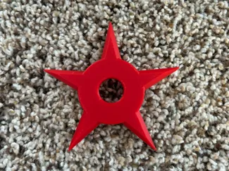 Throwing Star Print in Place