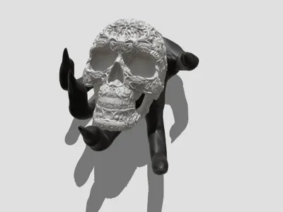 Spooky hand with a skull - Wall Decor