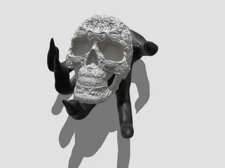 Spooky hand with a skull - Wall Decor