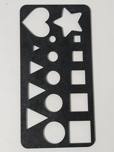 Shapes stencil template for kids