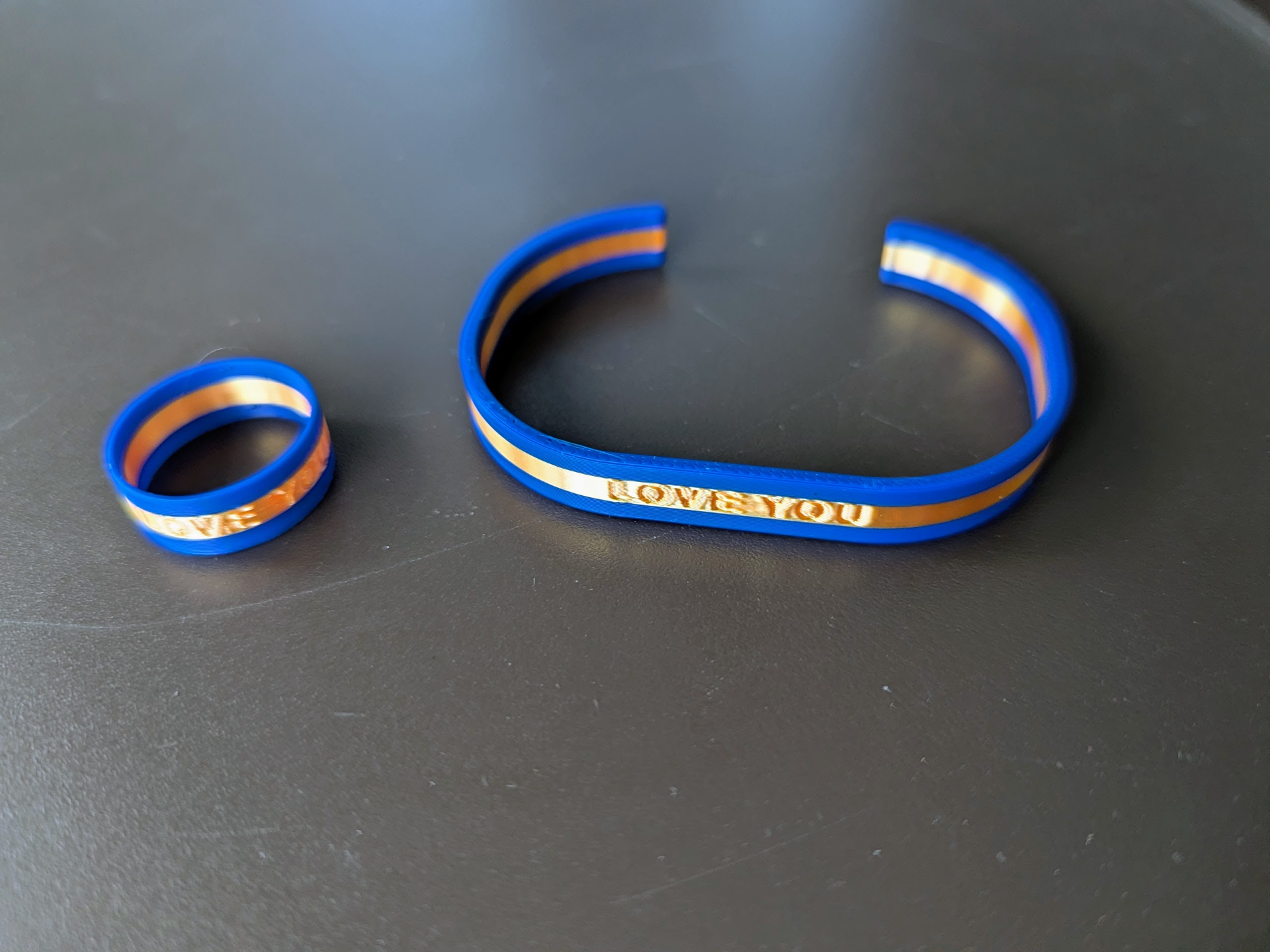 Engraved Bracelet with matching Ring