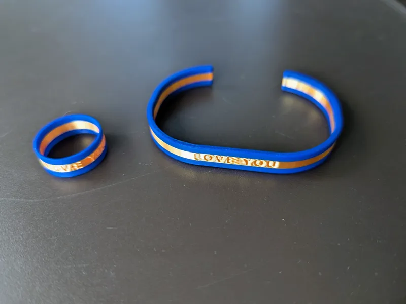 Engraved Bracelet with matching Ring